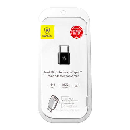 Baseus microUSB - USB-C Daten- und Ladeadapter, schwarz CAMOTG-01