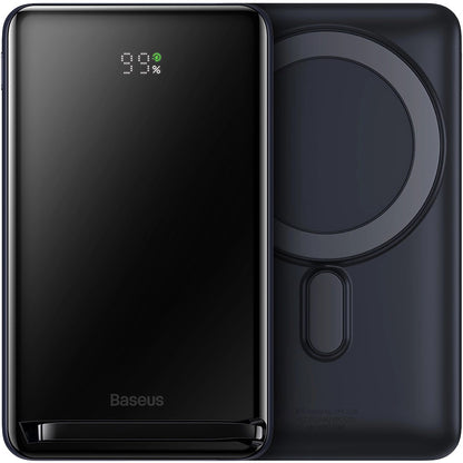 Baseus Magnetische Halterung Kabellose externe Batterie, 10000mAh, 20W, PD + FQI, 1 x QI - 1 x USB-C, Blau PPCX000203 PPCX000203 