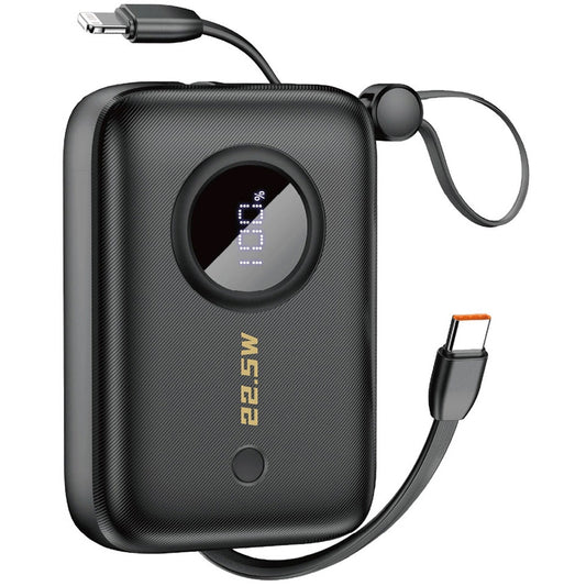 Externer Akku Dudao K14, 10000mAh, 22,5W, QC + PD, 1 x USB-A - 1 x USB-C, Schwarz 