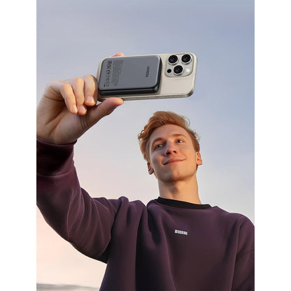 Externe drahtlose Batterie UGREEN PB561, 10000mAh, 20W, PD + FQI, 1 x QI - 1 x USB-C, Schwarz 
