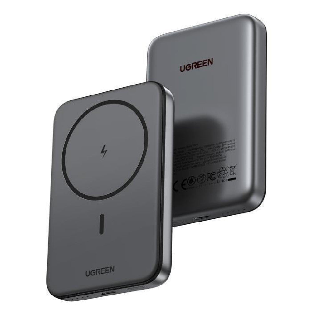 Externe drahtlose Batterie UGREEN PB561, 10000mAh, 20W, PD + FQI, 1 x QI - 1 x USB-C, Schwarz 