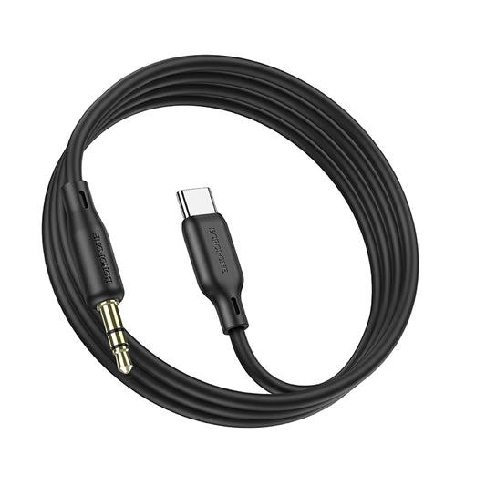 Audiokabel 3.5mm - USB-C Borofone BL18, 1m, Schwarz 