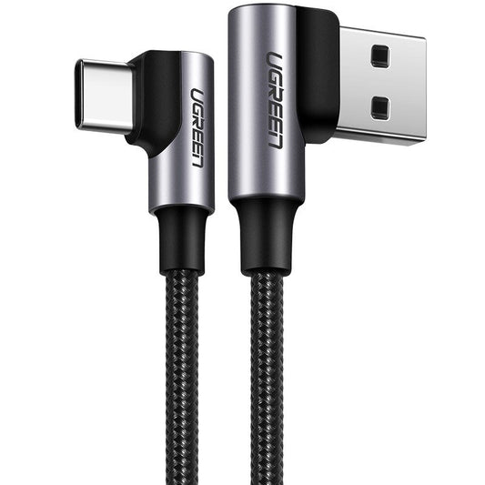 Data and Charging Cable USB-A - USB-C UGREEN US176 Angled, 60W, 2m, Black