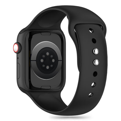 Tech-Protect Silikonarmband für Apple Watch 49mm / 45mm / 44mm / 42mm Serie, Schwarz 