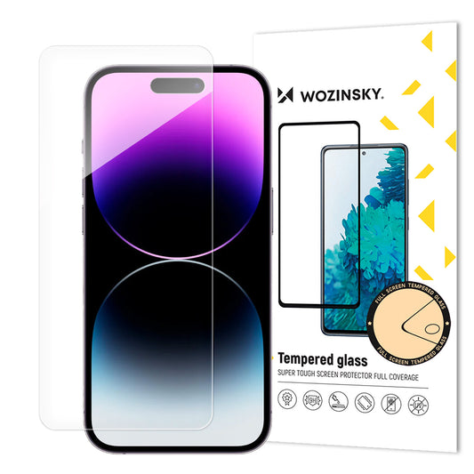 WZK Displayschutzfolie für Apple iPhone 15 Pro, abgeschirmtes Glas, Vollverklebung