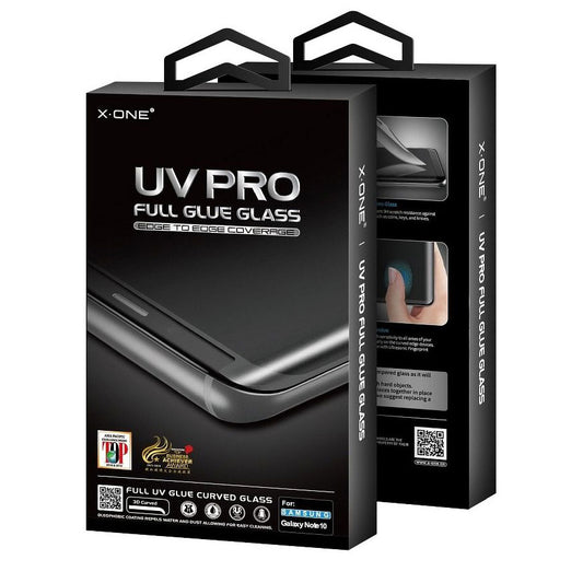 X-One Displayschutzfolie für Samsung Galaxy Note 10+ 5G N976 / Note 10+ N975, Glasschutzfolie, UV-Kleber, Case Friendly 