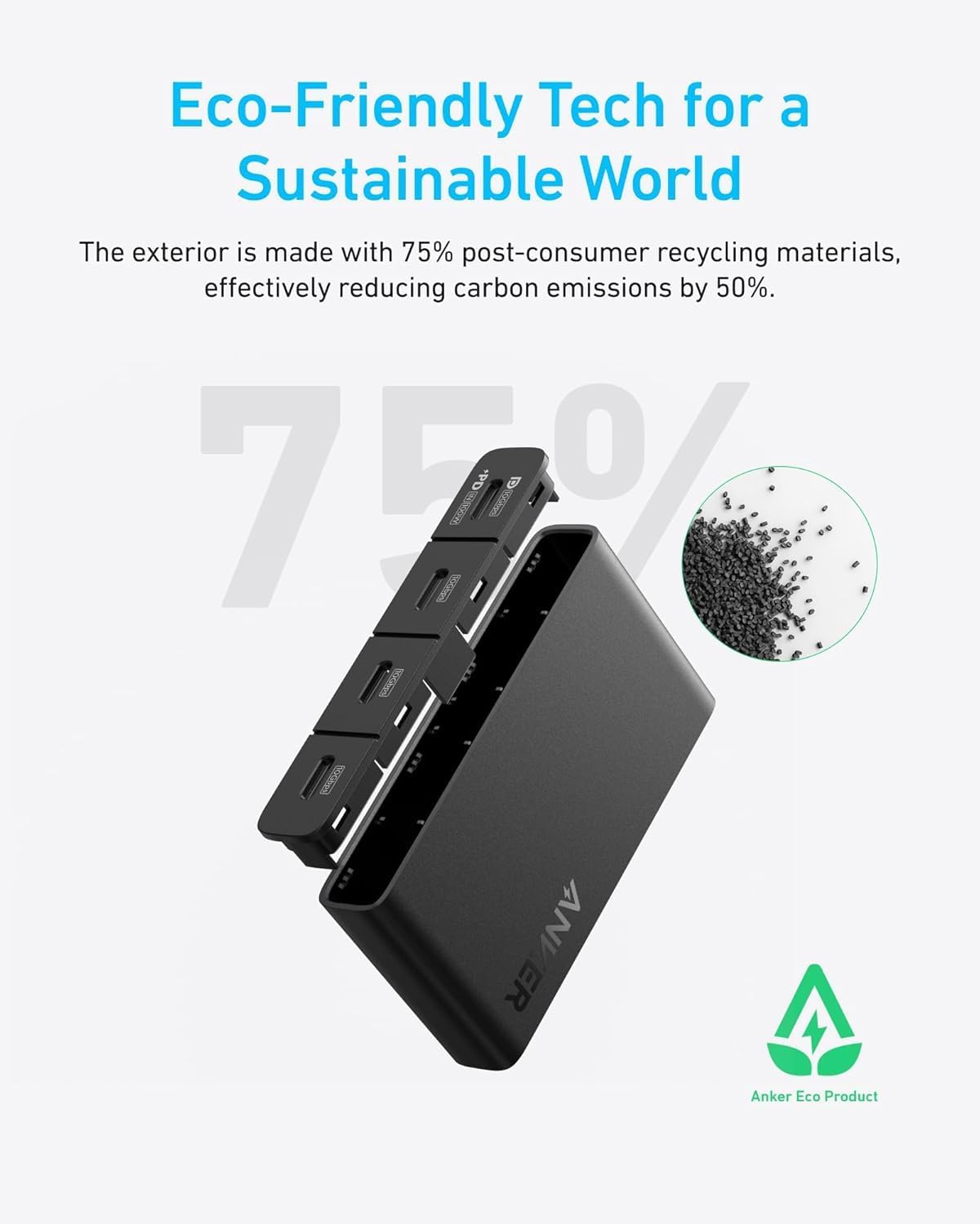 Anker USB-C Hub, 4 x USB-C, Black A8340GA1 