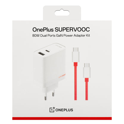 OnePlus Netzwerk-Ladegerät mit USB-C Kabel OnePlus, 80W, 7.3A, 1 x USB-A - 1 x USB-C, Weiß 5461100597