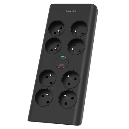 Verlängerungskabel Philips, 8 x Schuko, Schwarz PHIL-SPN7080BA/60 